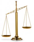 A scale of justice.